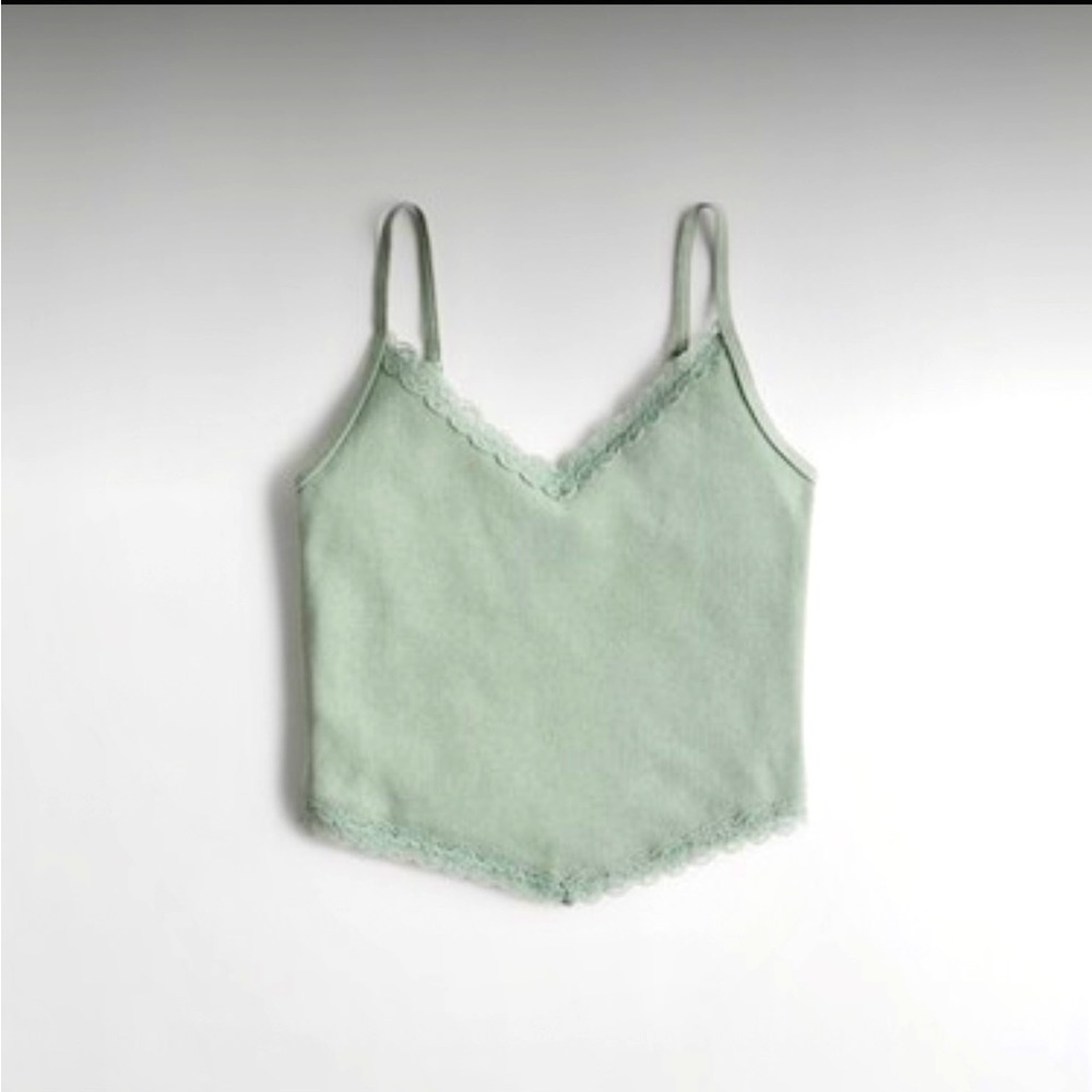 Hollister Bandana Crop Lace Tank Top